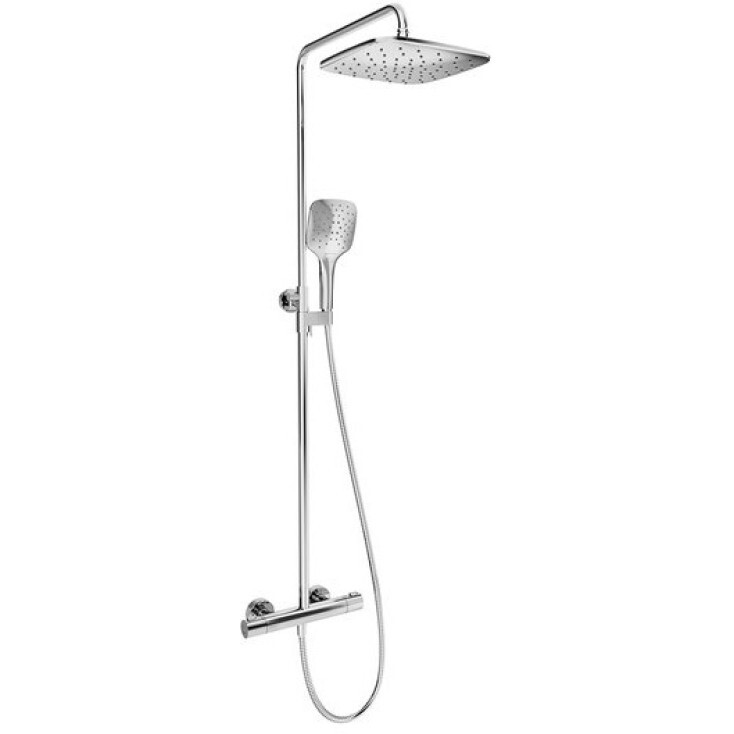 Душевая стойка с верхним душем и лейкой хром Ravak Termo 300 TE 093.01-150