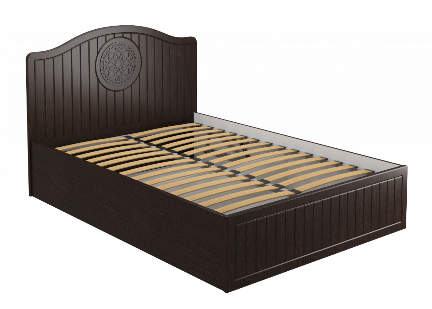 Кровать полутораспальная 140х200 венге, орех шоколадный &quot;Монблан МБ-605К&quot;