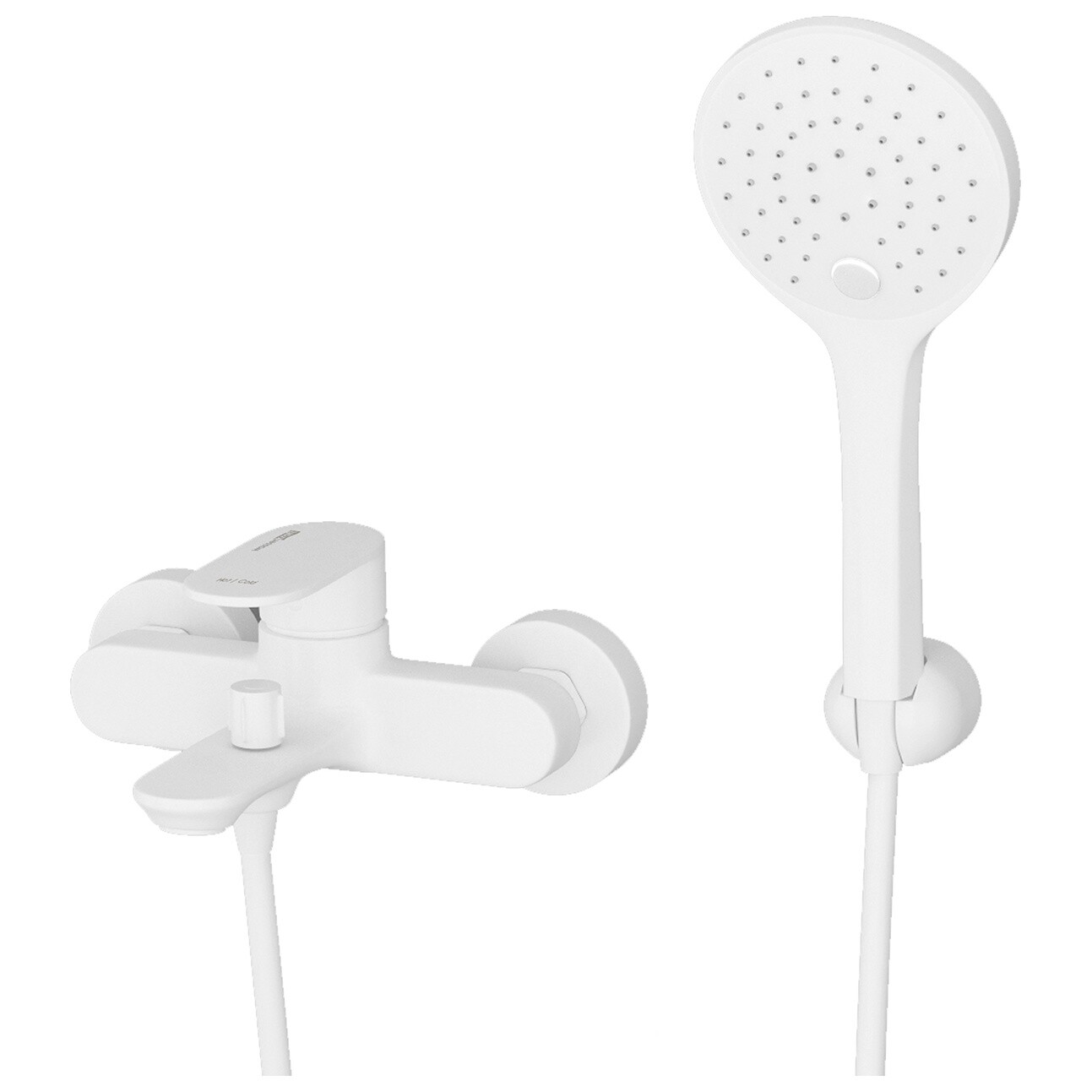 Душевой комплект с лейкой и коротким изливом белый Wasserkraft Mindel 8501 - изображение 8