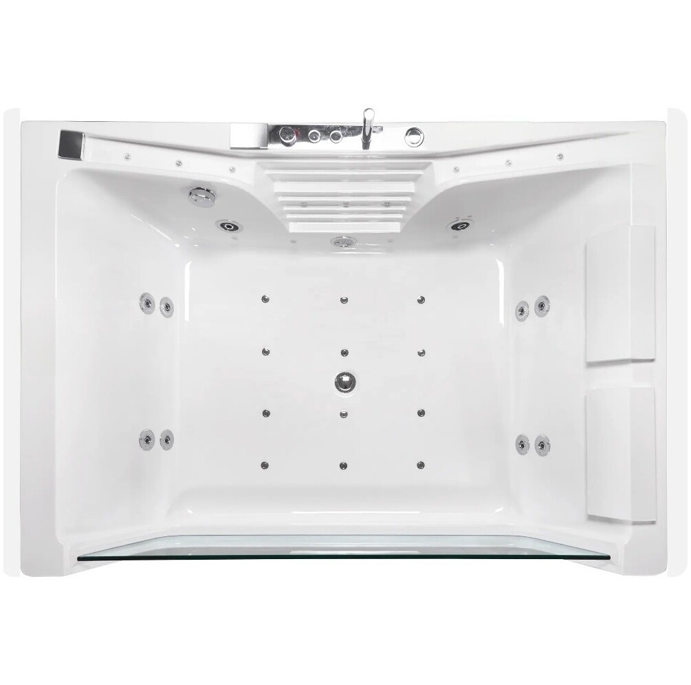 Ванна акриловая 180х85 см гидромассажная белая Ceruttispa C-477-18A - изображение 8