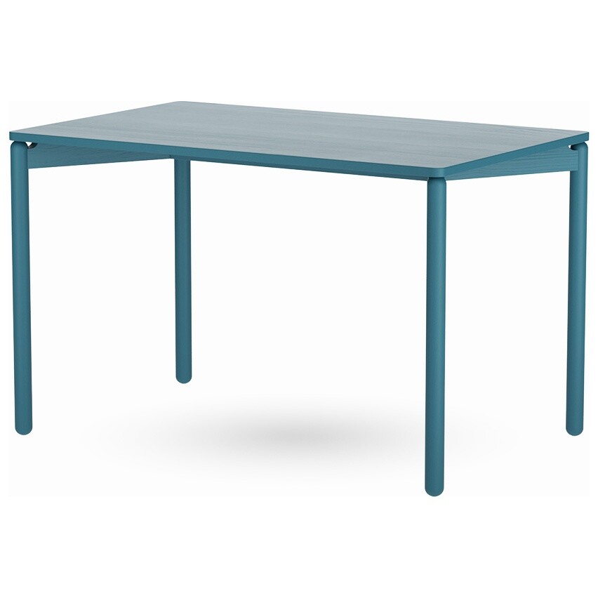 Обеденный стол деревянный 75х120 см сине-зеленый Saga