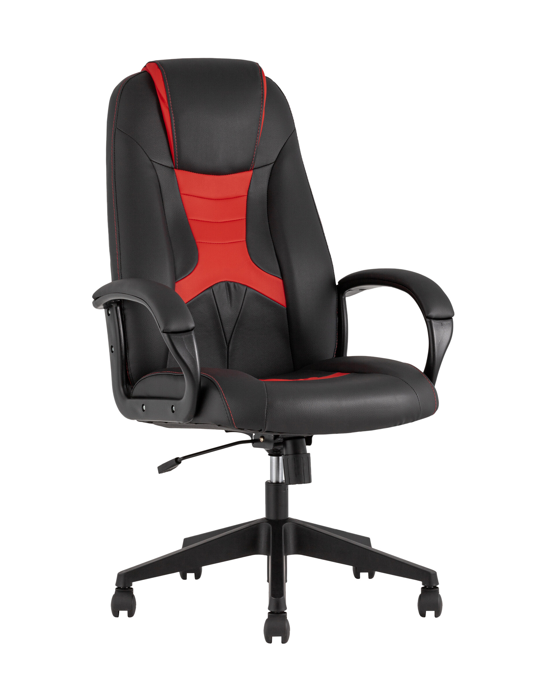 Кресло компьютерное экокожа черное, красное St-Cyber 8