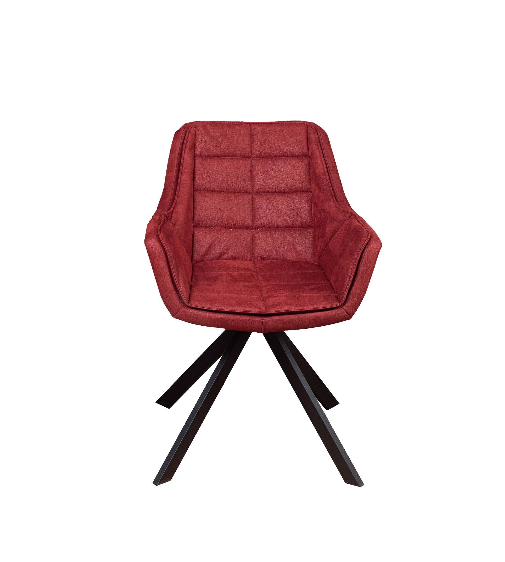 Кресло с подлокотниками крутящееся красное Orion Red (R)