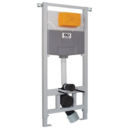 Инсталляция механическая Oli 120 ECO Sanitarblock с панелью слива белая Slim 879236mSL01