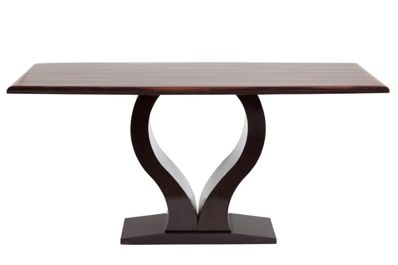 Обеденный стол прямоугольный коричневый с мраморным топом 160 см Hardwood Grande