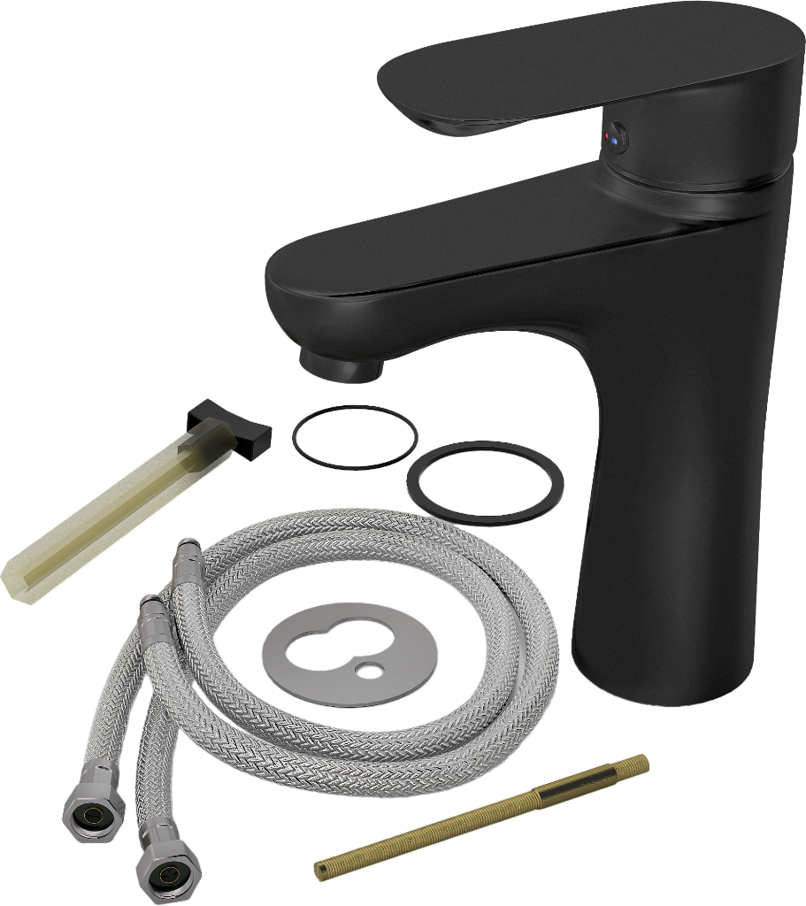 Смеситель для раковины черный Mega Truva MG-Z02-B - изображение 5