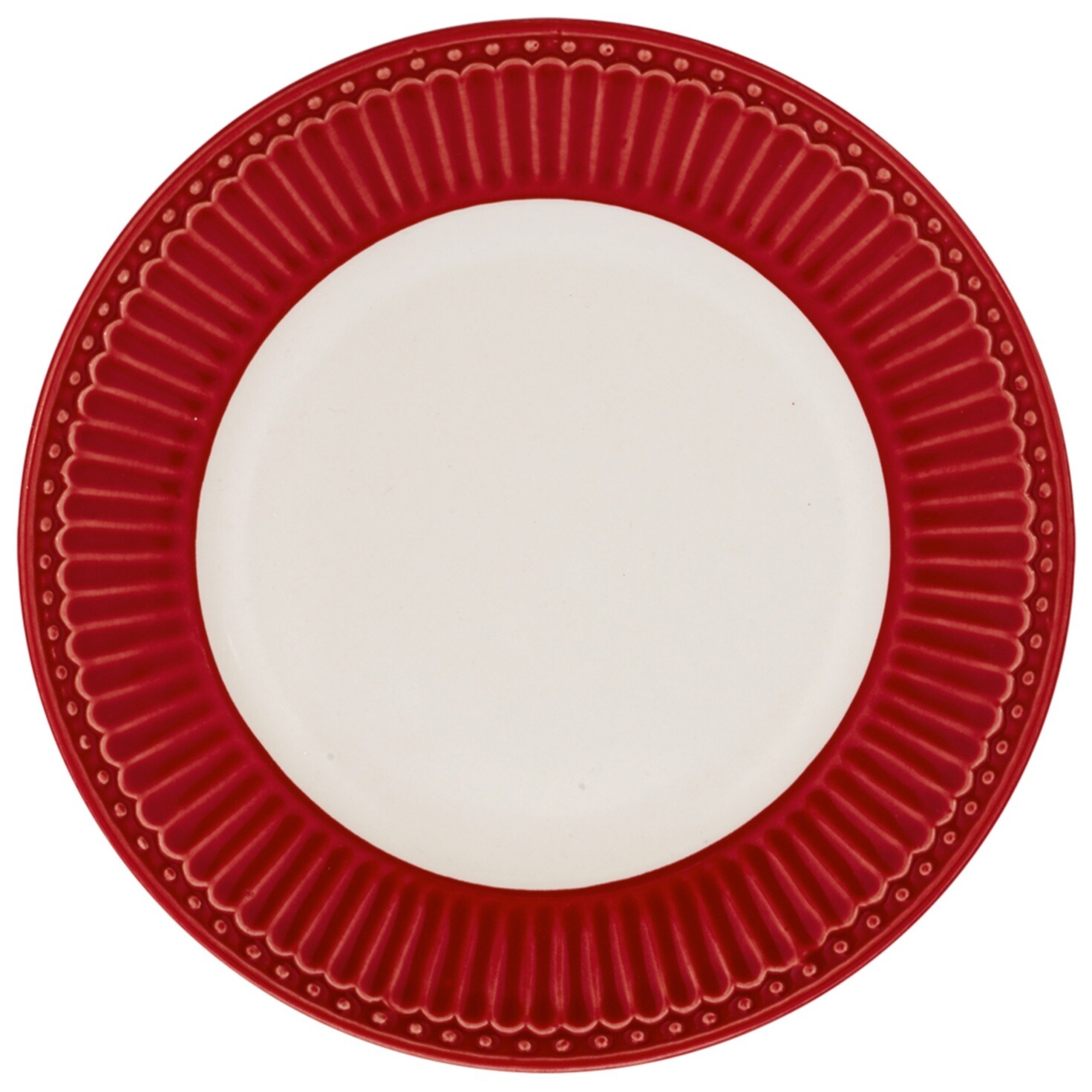 Тарелка десертная красная фарфоровая 17,5 см Alice Red