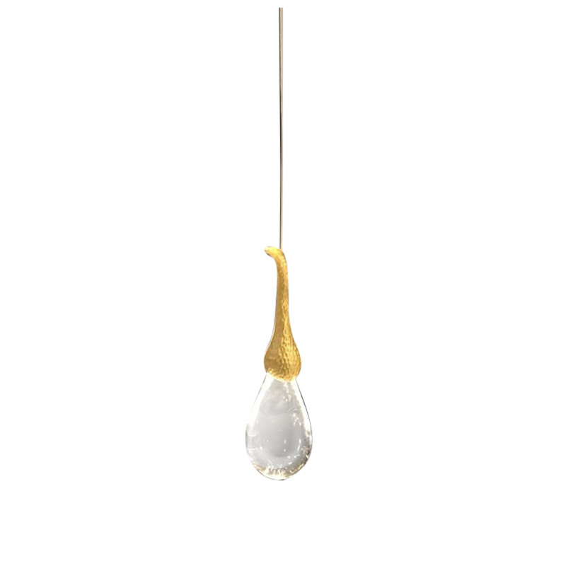 Подвесной светодиодный светильник прозрачный, золотой Seed OMG07287-1 C1 gold