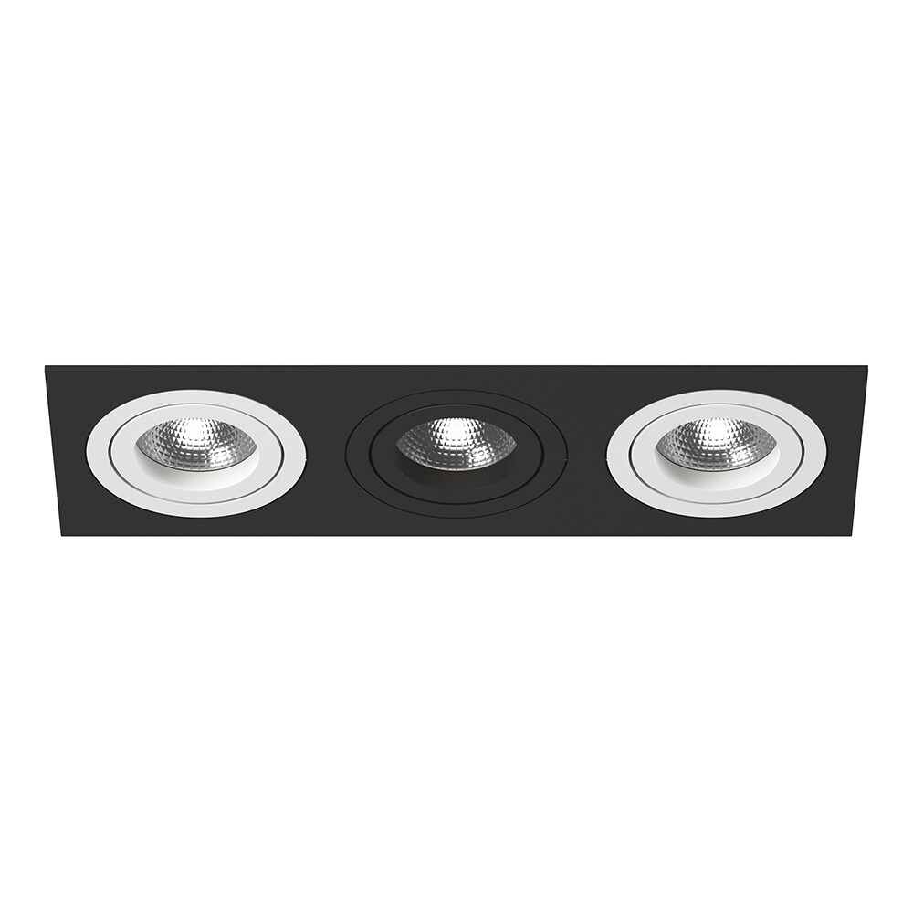 Светильник точечный чёрный Lightstar Intero 16 Triple Quadro i537600706