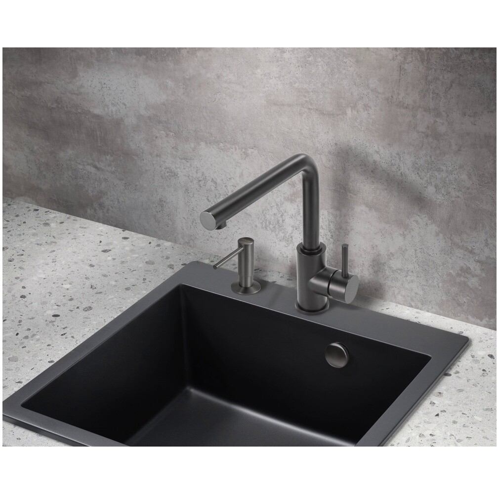 Смеситель для кухни однорычажный черный Milacio Ultra MCU.555.TB - изображение 5
