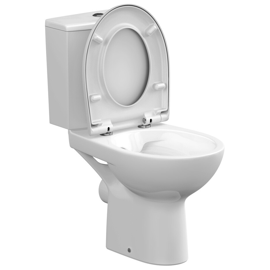 Унитаз напольный фарфоровый безободковый белый Cersanit Nature Clean On 011 3-5 DPL EO slim - изображение 5