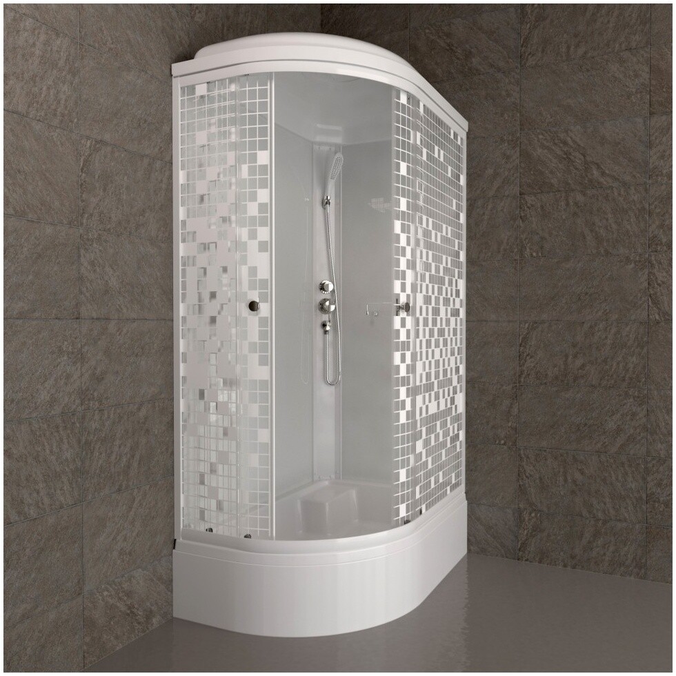 Душевая кабина ассиметричная правая со поддоном 120х80 см белая Triton "Коралл В" Щ0000061820 - изображение 5