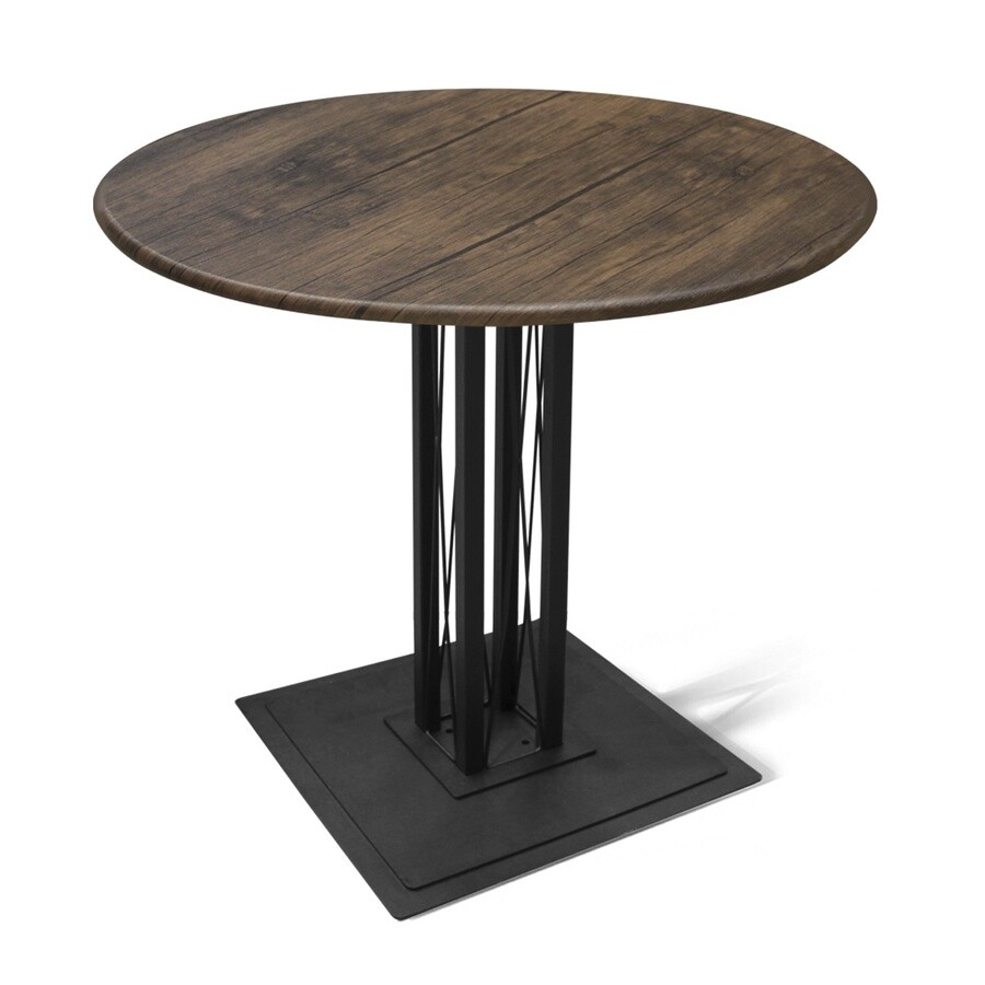 Обеденный стол круглый темно-коричневый Sheffilton SHT-TU6-BS1/80