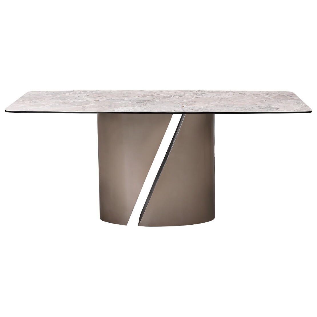 Обеденный стол прямоугольный с керамической столешницей 100х240 см серый 57EL-94100