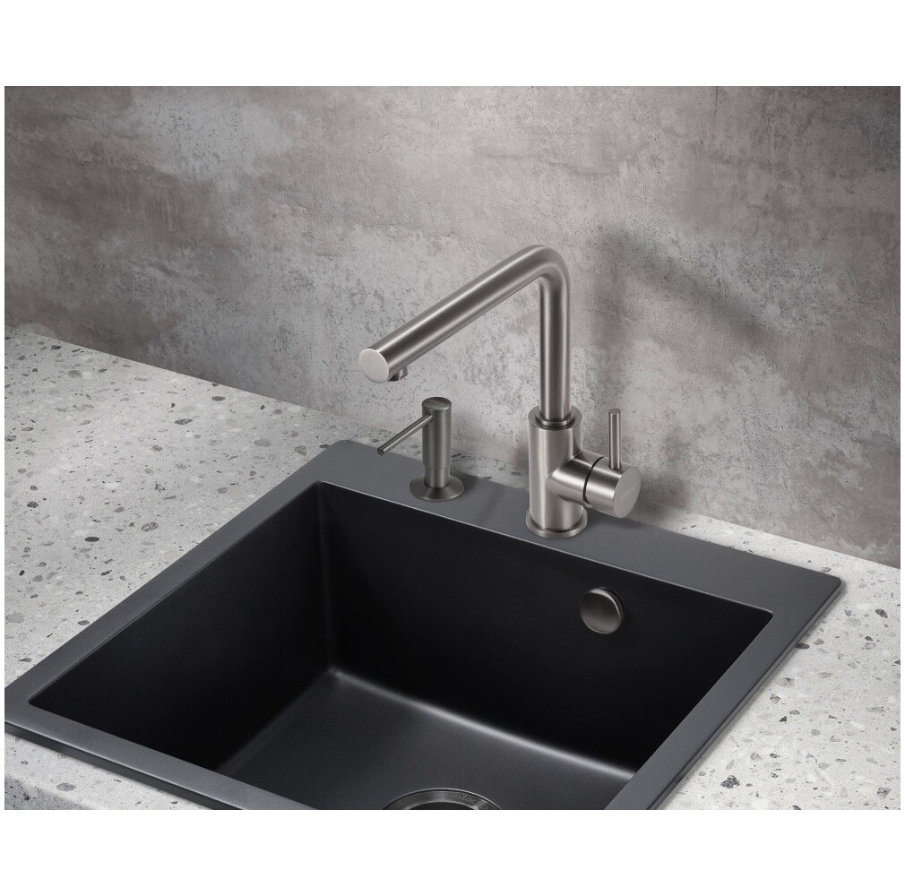 Смеситель для кухни однорычажный воронёная сталь Milacio Ultra MCU.555.GM - изображение 5