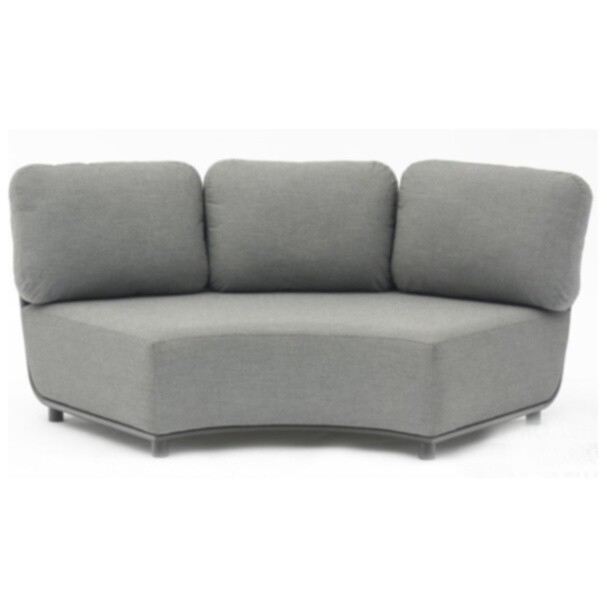 Модуль дивана скругленный центральный на металлическом каркасе серый &quot;Модена&quot;