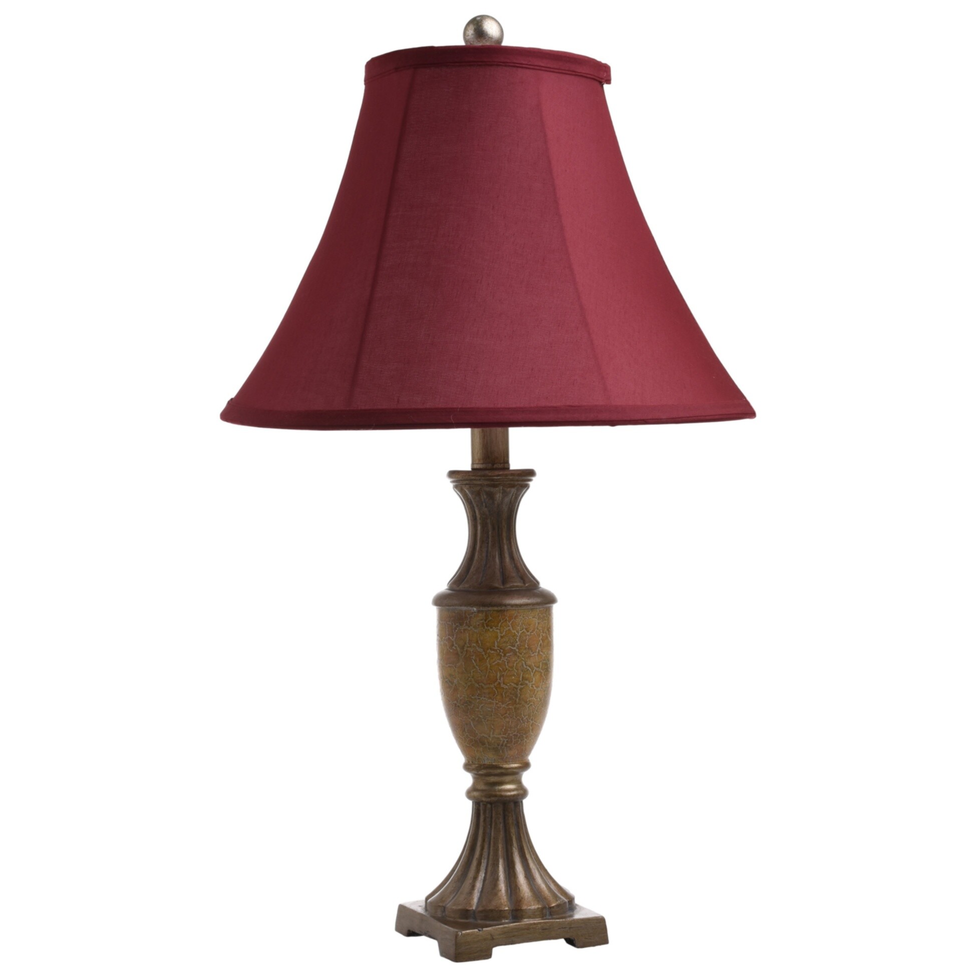 Лампа настольная с абажуром красная 108136