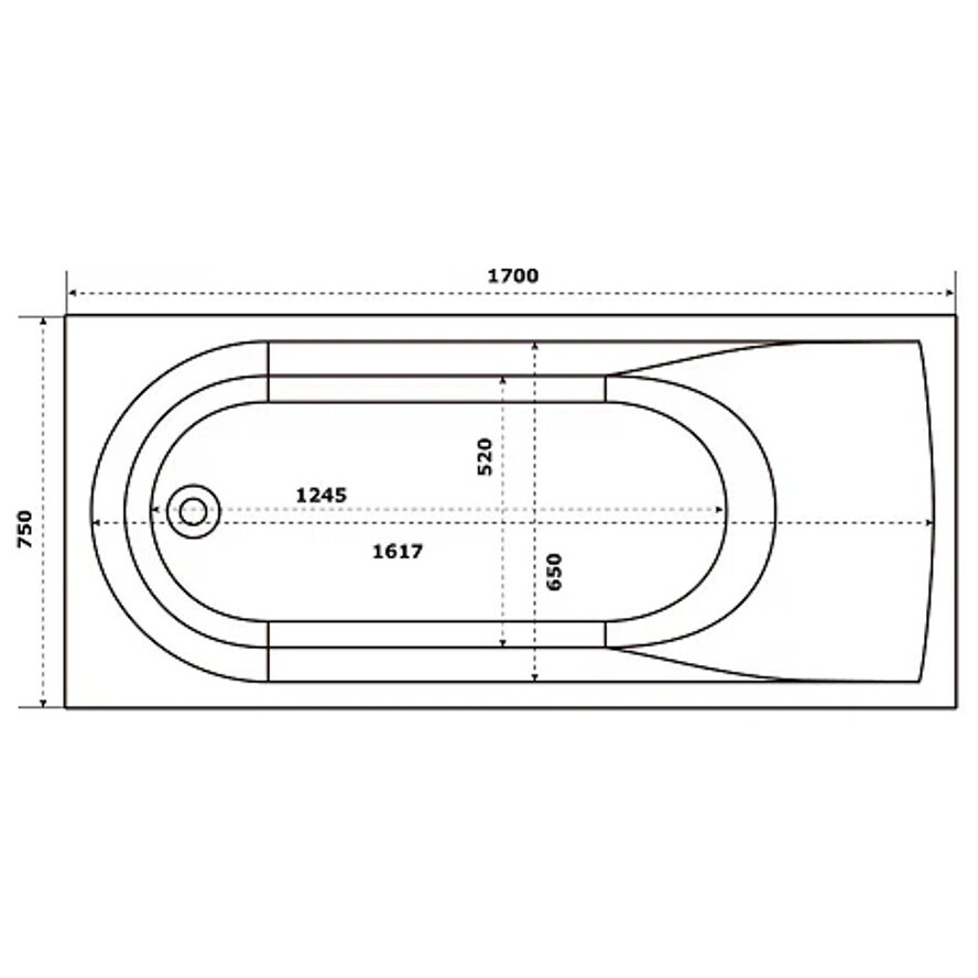 Ванна из литьевого мрамора 170х75 см белая Creto Present 21-1111 - изображение 8