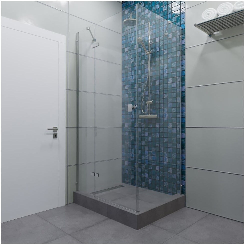 Душевой уголок прямоугольный 80х120 см хром Diwo "Дмитров" Щ0000055596 - изображение 10