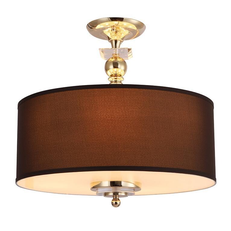 Потолочный светильник с абажуром коричневый 3207-PL gold