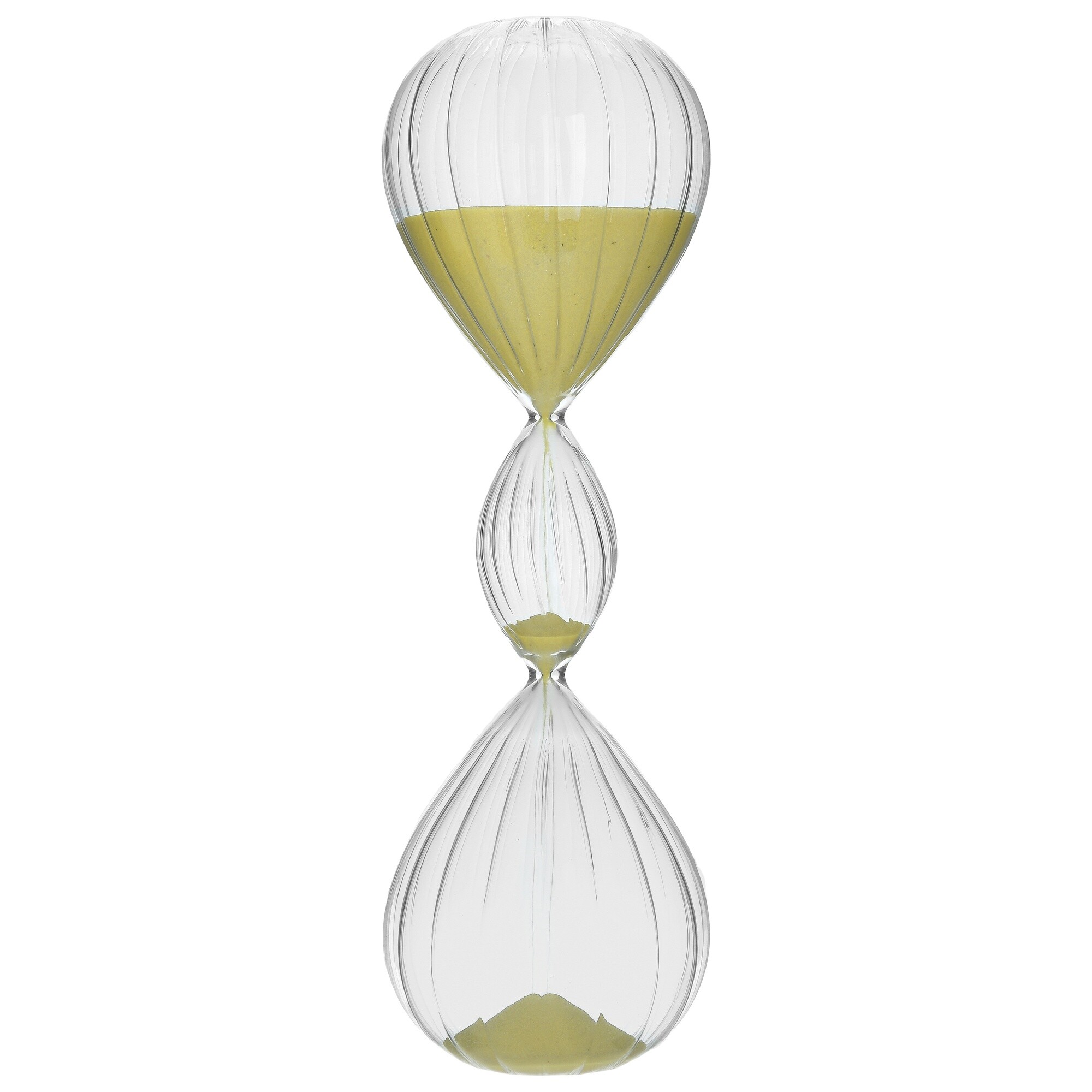 Декор настольный стеклянный 11х11 см прозрачный, желтый &quot;Песочные часы&quot; 111910