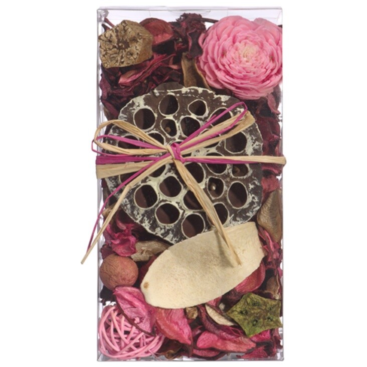 Сухоцветы из натуральных материалов с ароматом розы 6х20х10,5 см розовые &quot;Вещицы&quot;
