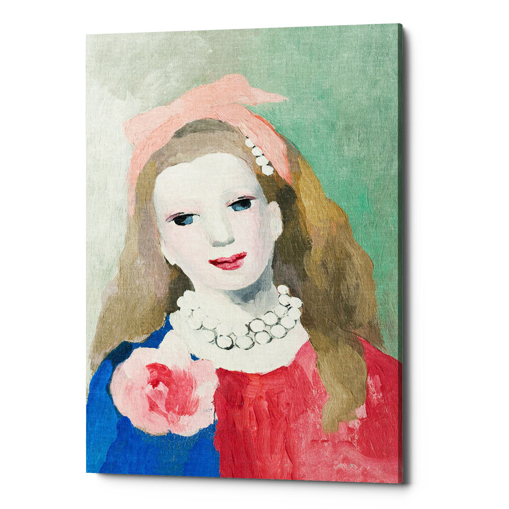 Картина на холсте 50х75 см &quot;Девушка с цветком в петлице&quot;