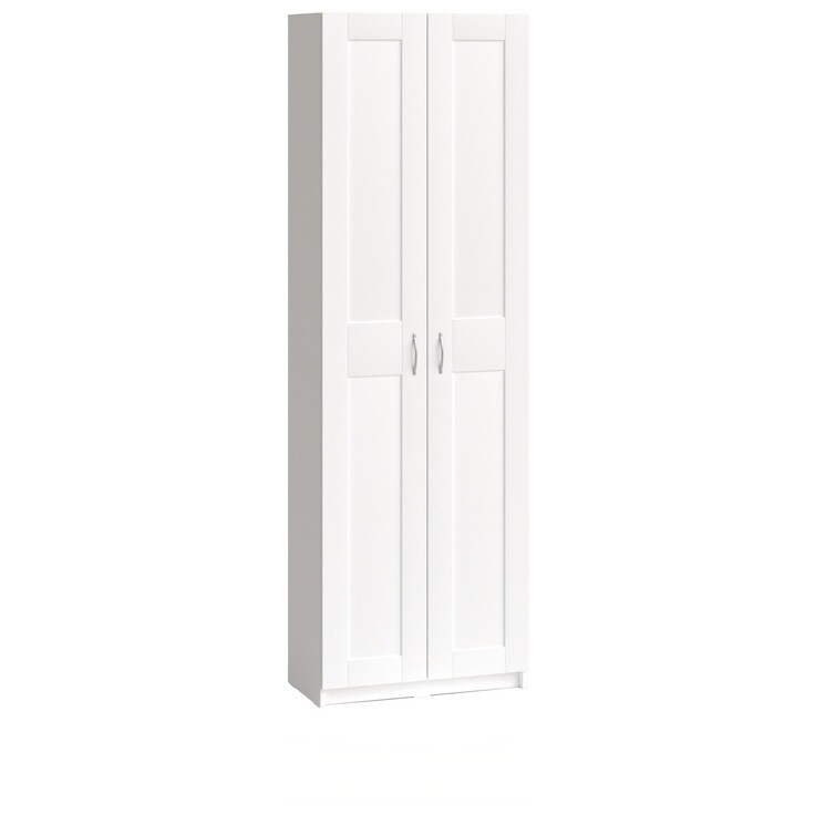 Шкаф для одежды распашной двухдверный 38х75 см белый &quot;Макс&quot;