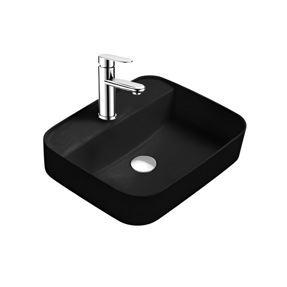 Раковина накладная 50х40 см черная Aquatek &quot;Вега&quot; AQ5506-MB