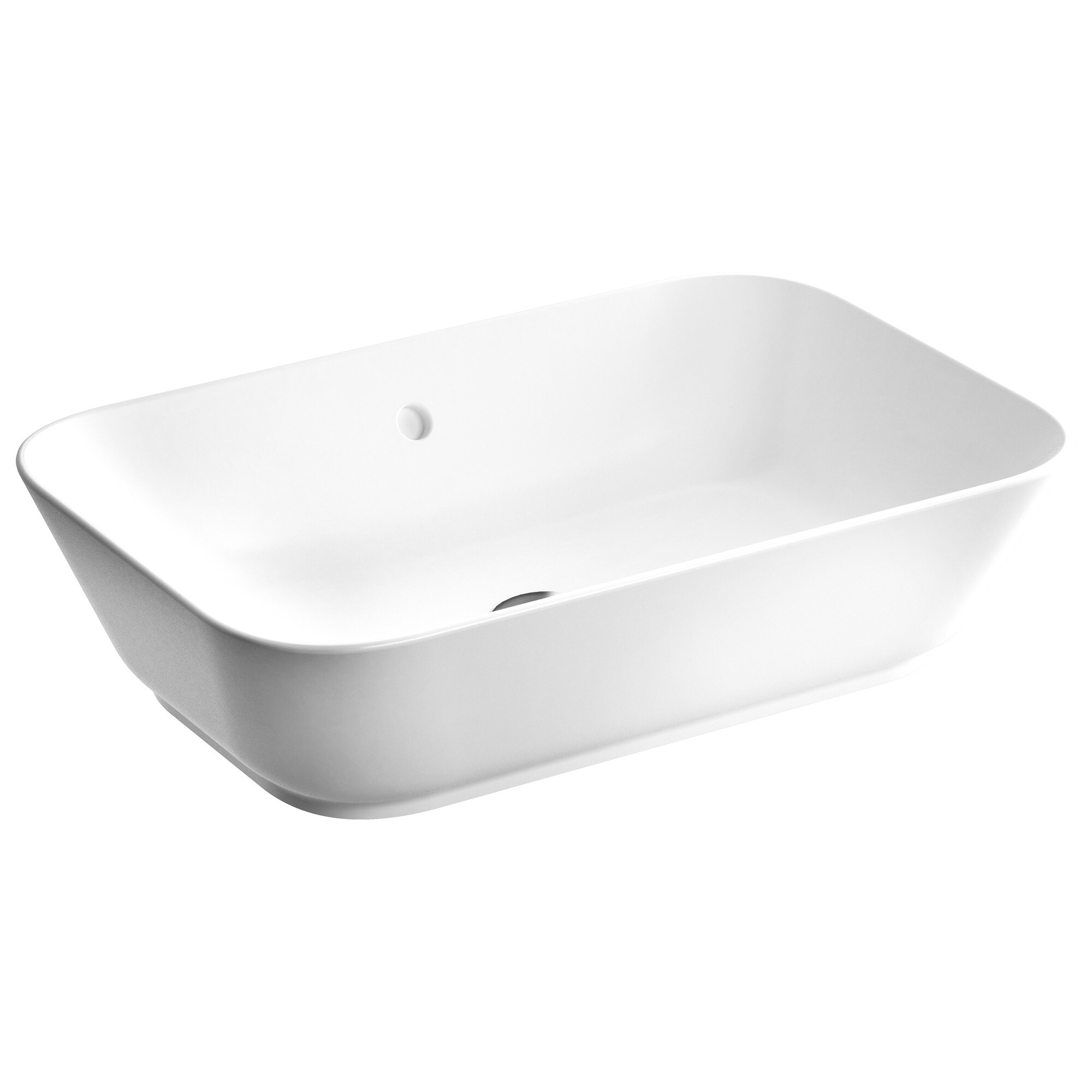 Раковина накладная фарфоровая прямоугольная 40х60 см белая Vitra Geo 7425B003-0012