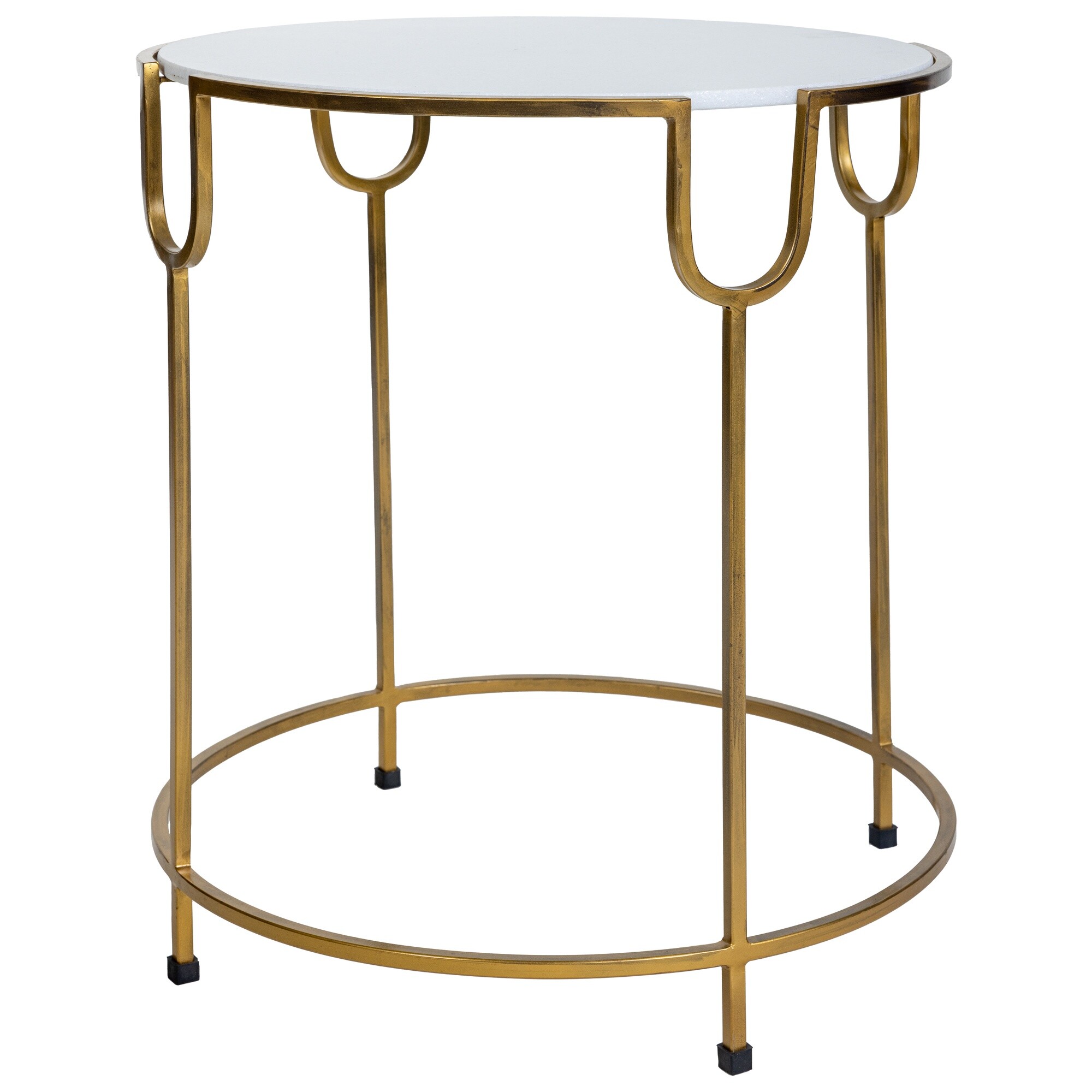 Кофейный столик круглый с мраморной столешницей темная бронза Classic TH02-M504-34