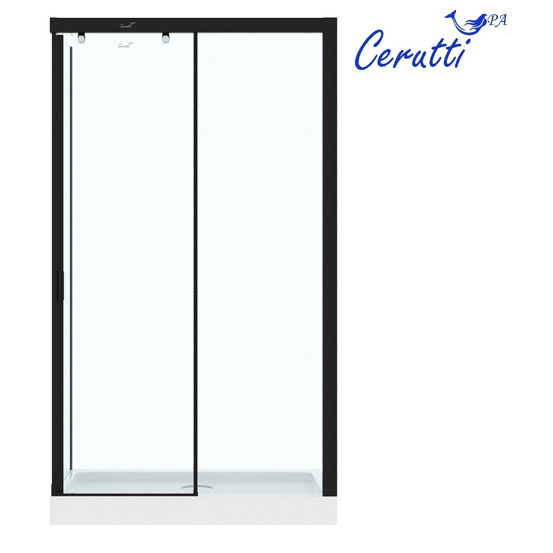 Душевой уголок прямоугольный правый 80x120 см черный Cerutti SPA Marbella 120B R - изображение 12