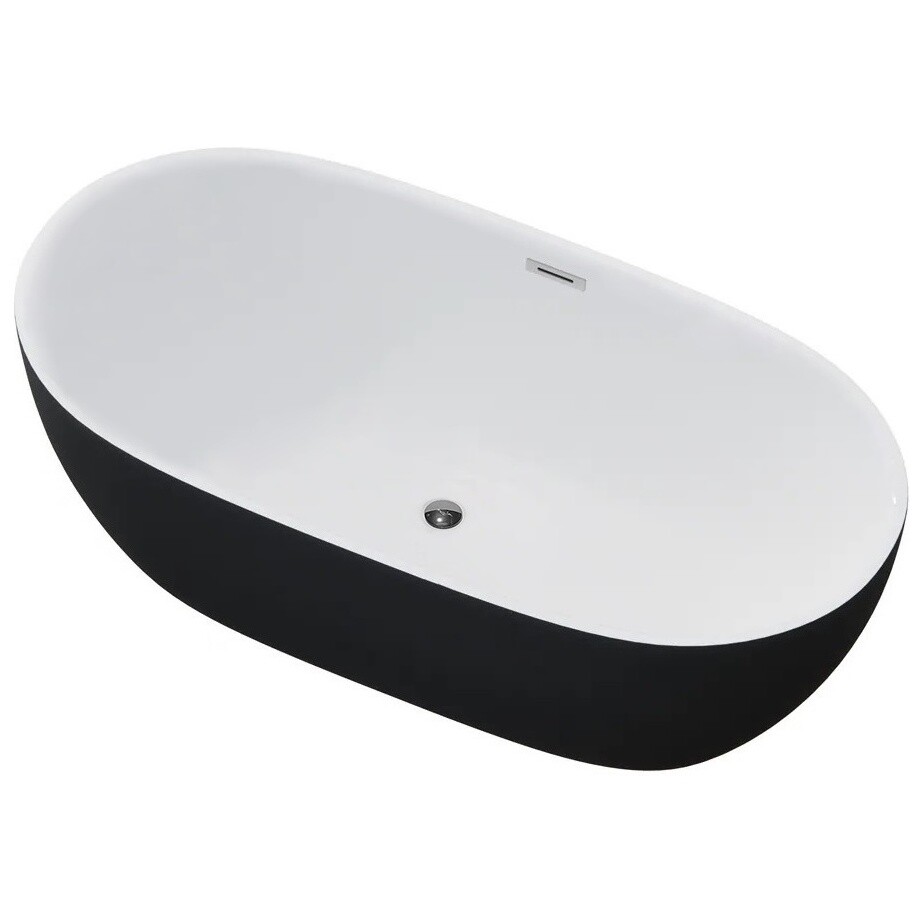 Ванна акриловая отдельностоящая черная матовая Ceruttispa Skye 170 GMB CT10877