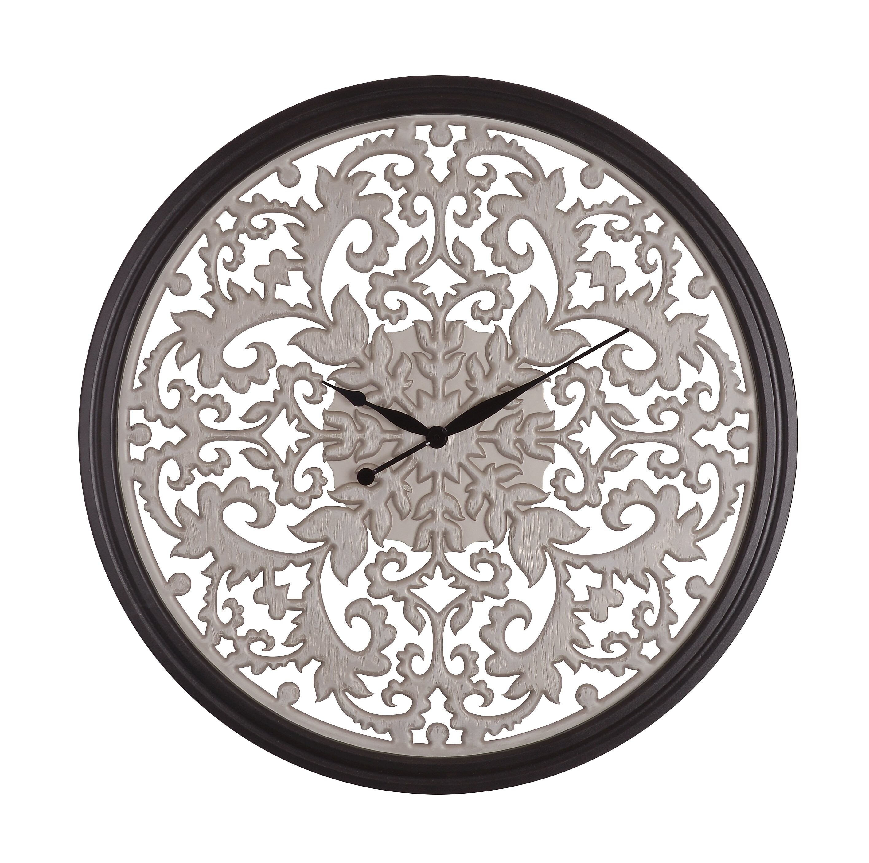 Часы настенные круглые серебро REFINED