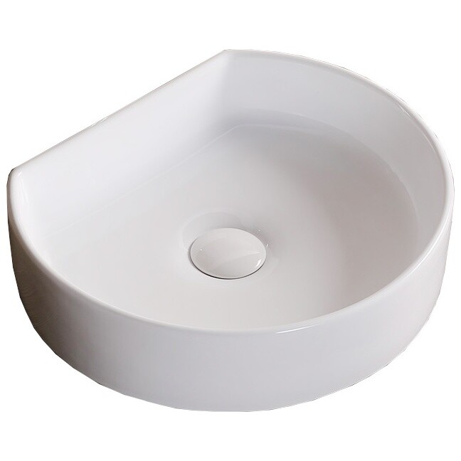 Раковина фарфоровая полукруглая 35х40 см белая Cerutti SPA CR7088