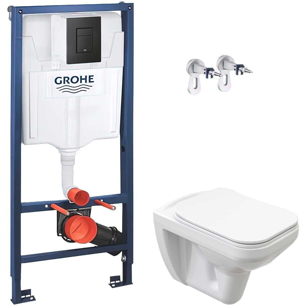 Унитаз подвесной Stworki &quot;Дублин&quot; SETK3504-0605-001-1-6000 с инсталляцией Grohe Rapid SL 38811KFO