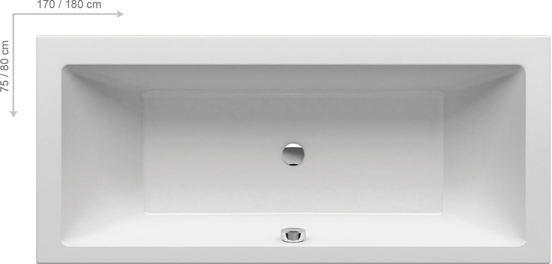 Ванна акриловая 180х80 см белая Ravak Formy 01 C881000000