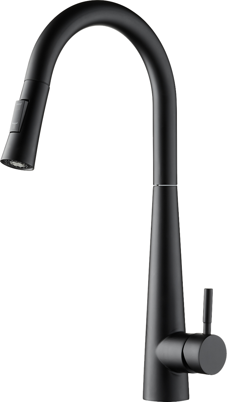 Смеситель для кухни однорычажный черный Domaci "Равенна" D99-007b - изображение 8