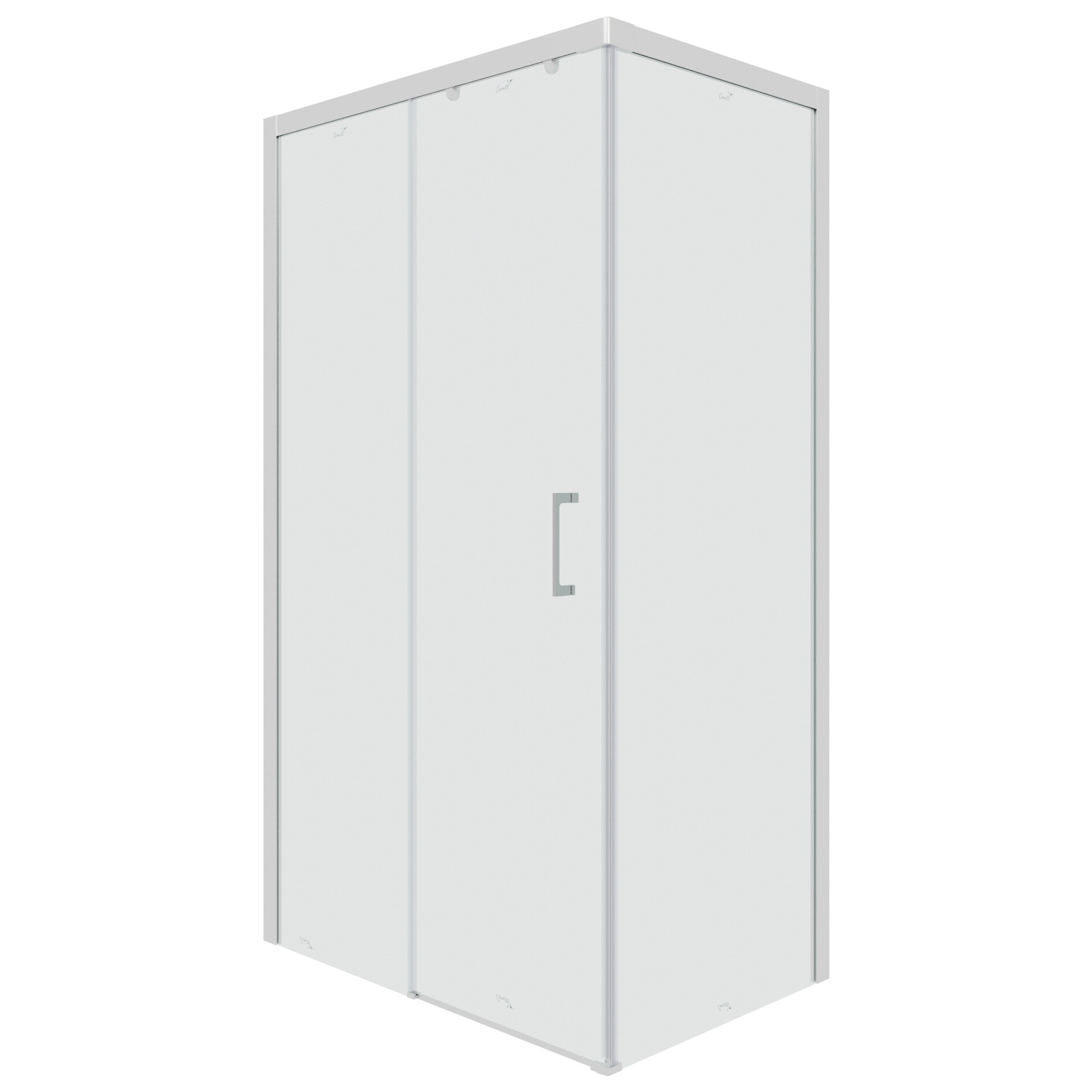 Душевой уголок прямоугольный левый 80x110 см хром Cerutti SPA Vito 110-L