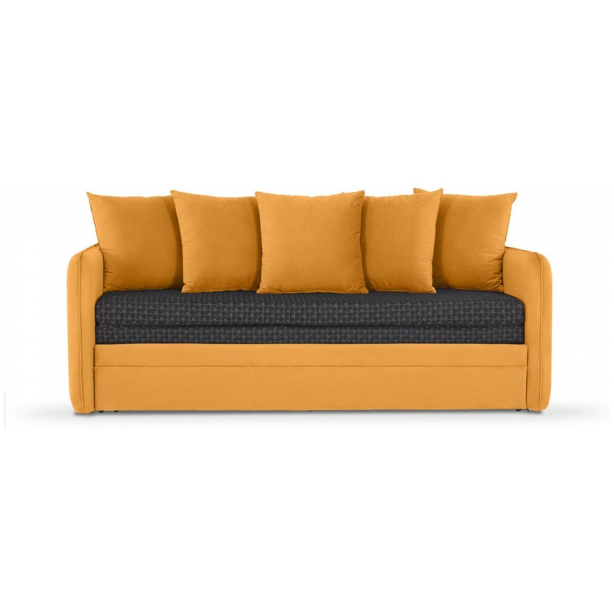 Диван прямой двухместный с подушками оранжевый Todi