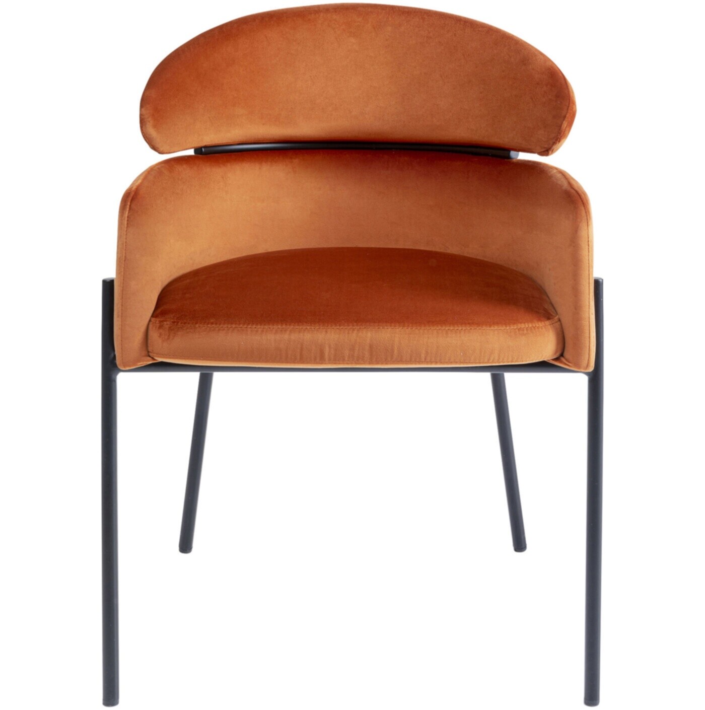 Кухонный стул мягкий с подлокотниками оранжевый Alexia 85679