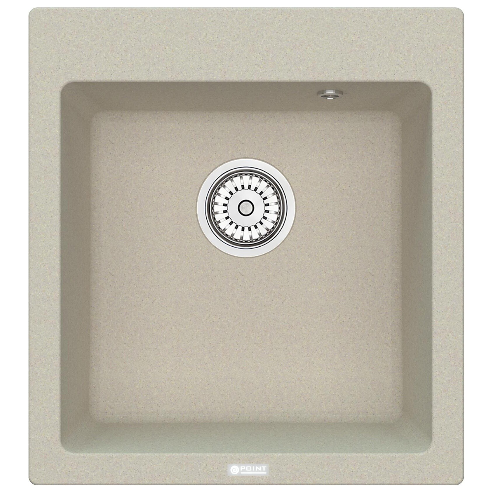 Мойка кухонная кварцевая квадратная бежевая Point &quot;Моко 47&quot; PN3006BG
