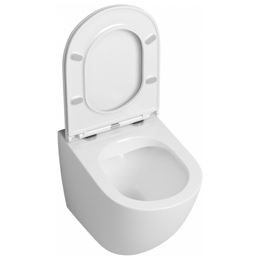 Унитаз приставной безободковый белый Creto Logan 1104-L7PP - изображение 5