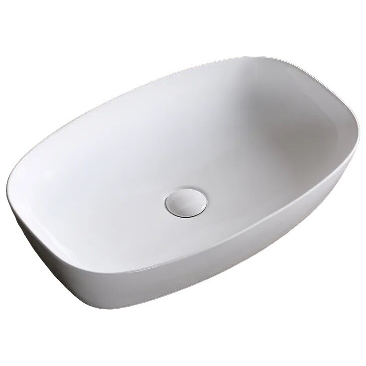 Раковина накладная керамическая прямоугольная белая Cerutti SPA CR0063