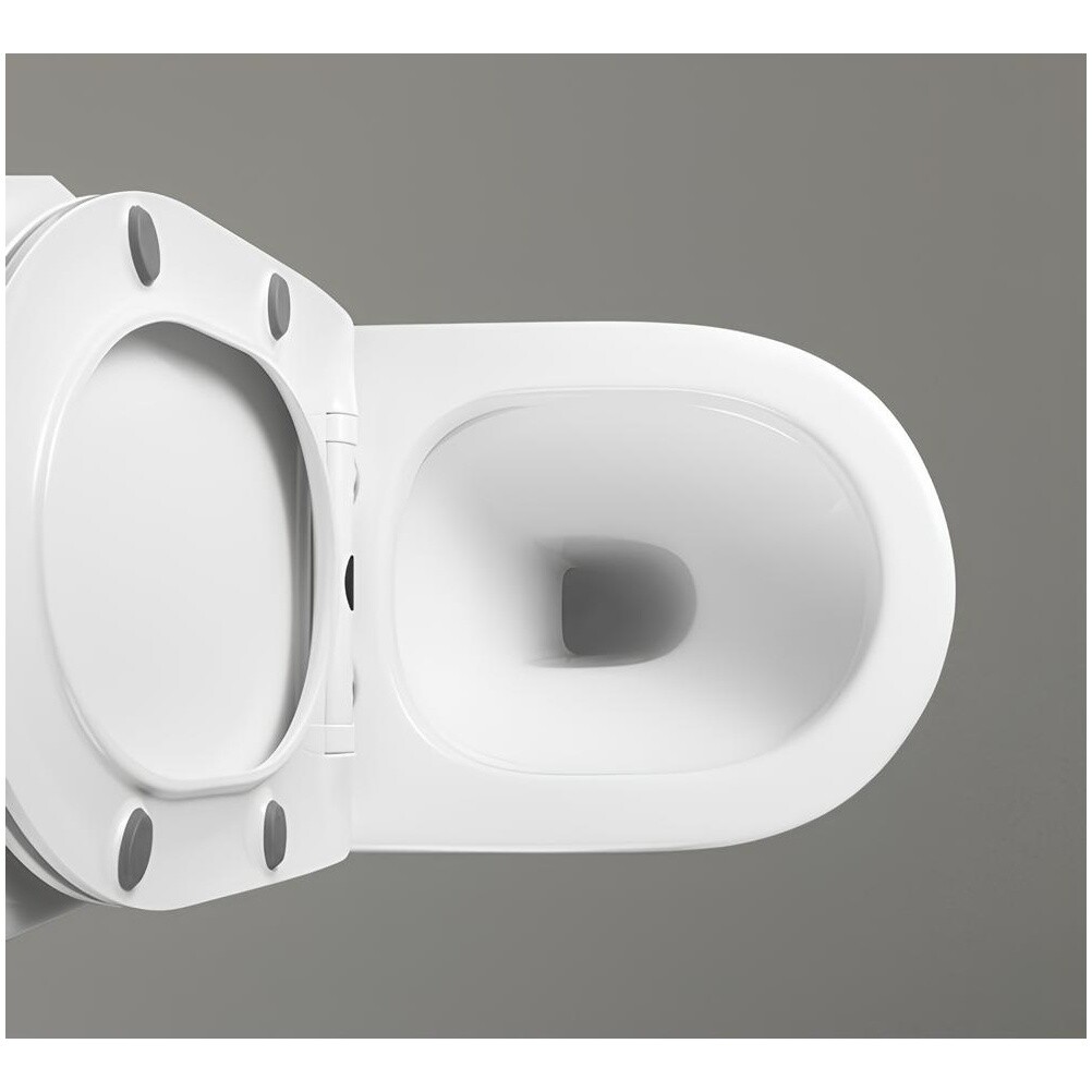 Унитаз напольный фарфоровый с сиденьем микролифт белый Cerutti SPA Orlter CT9867 - изображение 5