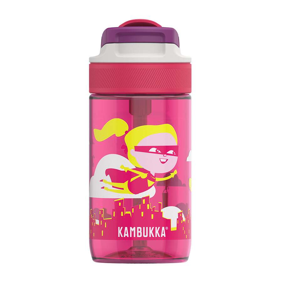 Бутылка для воды розовая 400 мл Lagoon Flying Supergir