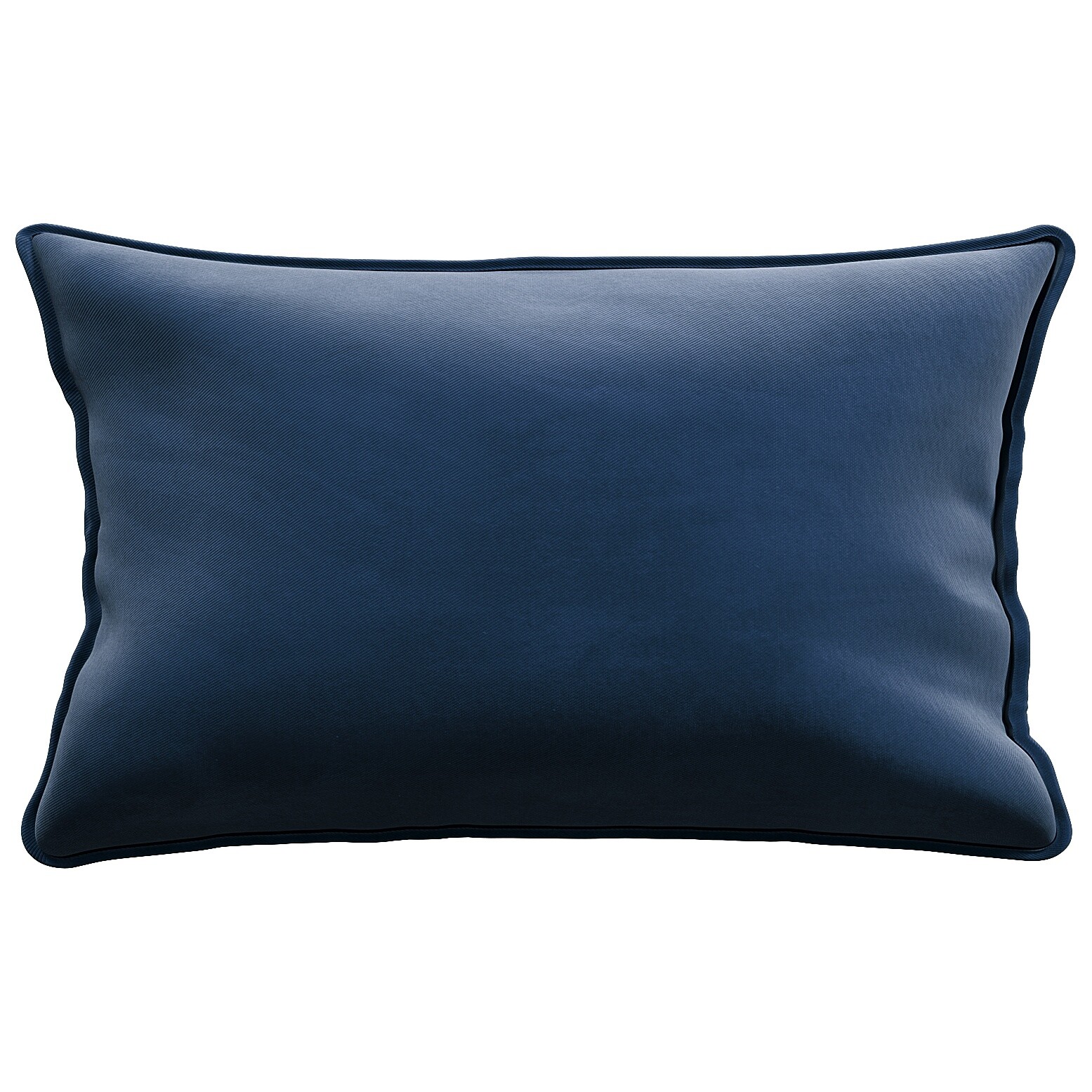 Подушка декоративная прямоугольная велюровая 30х55 см синяя &quot;Портленд&quot;
