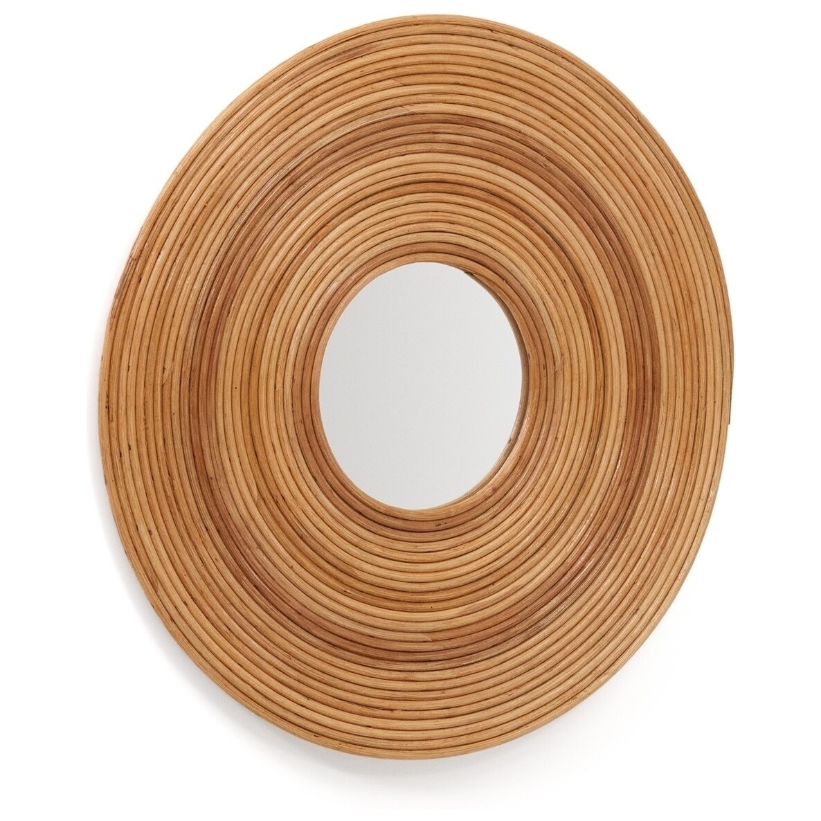 Зеркало круглое из ротанга 60 см натуральное Nalea от La Forma