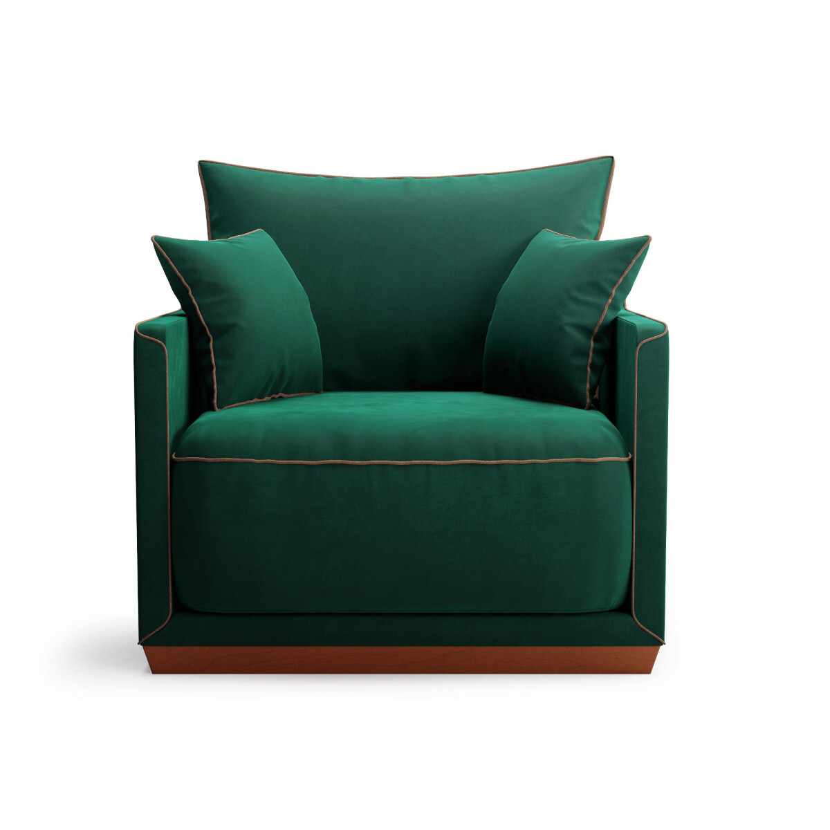 Кресло с мягкими подлокотниками зеленое SOHO Aquarelle 26