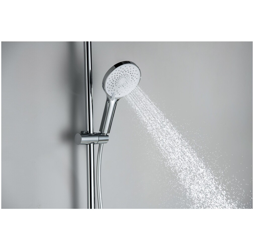 Душевая стойка со смесителем для ванны хром Aquatek "Лугано" AQ1748CR - изображение 8